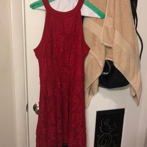 red lace dress